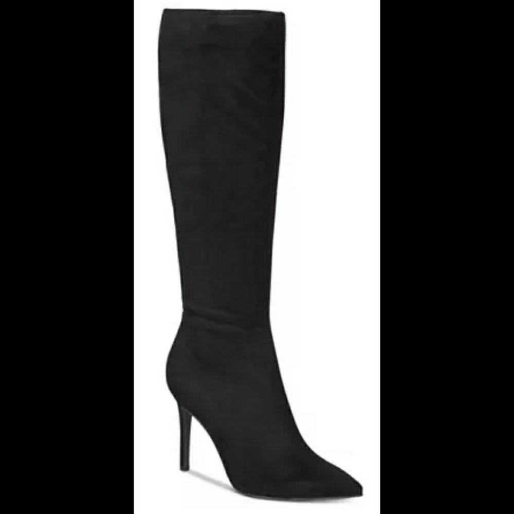 Thalia Sodi Black Below The Knee Zip Up Boots